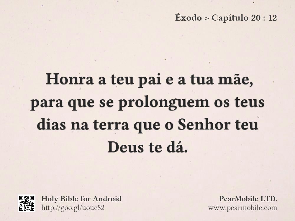 Éxodo, Capítulo 20:12